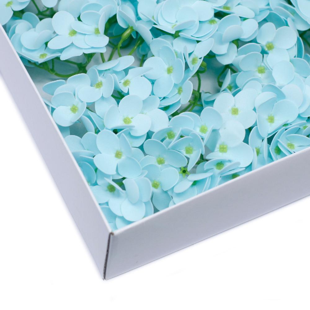 Ancient Wisdom 36x Craft Soap Flowers - Hyacinth Bean - Baby Blue