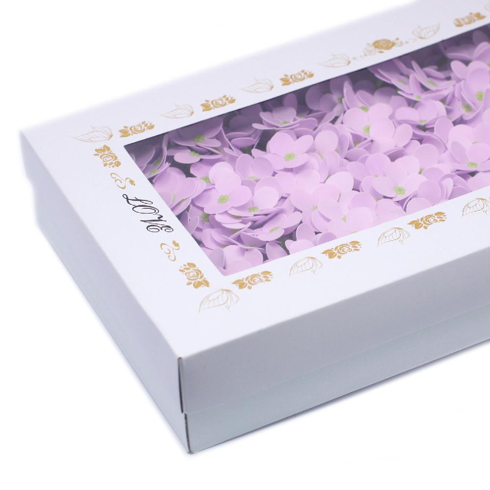 Ancient Wisdom 36x Craft Soap Flowers - Hyacinth Bean - Lavender