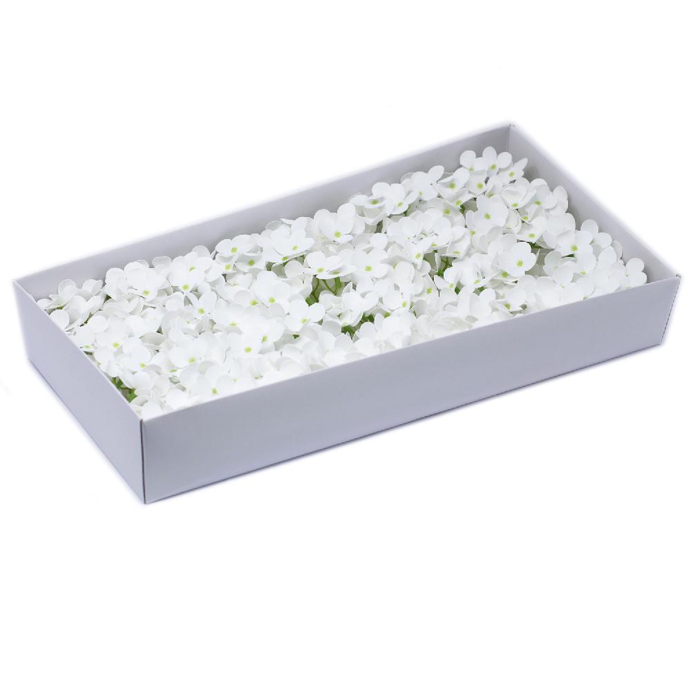 ancient wisdom 36x Craft Soap Flowers - Hyacinth Bean - White