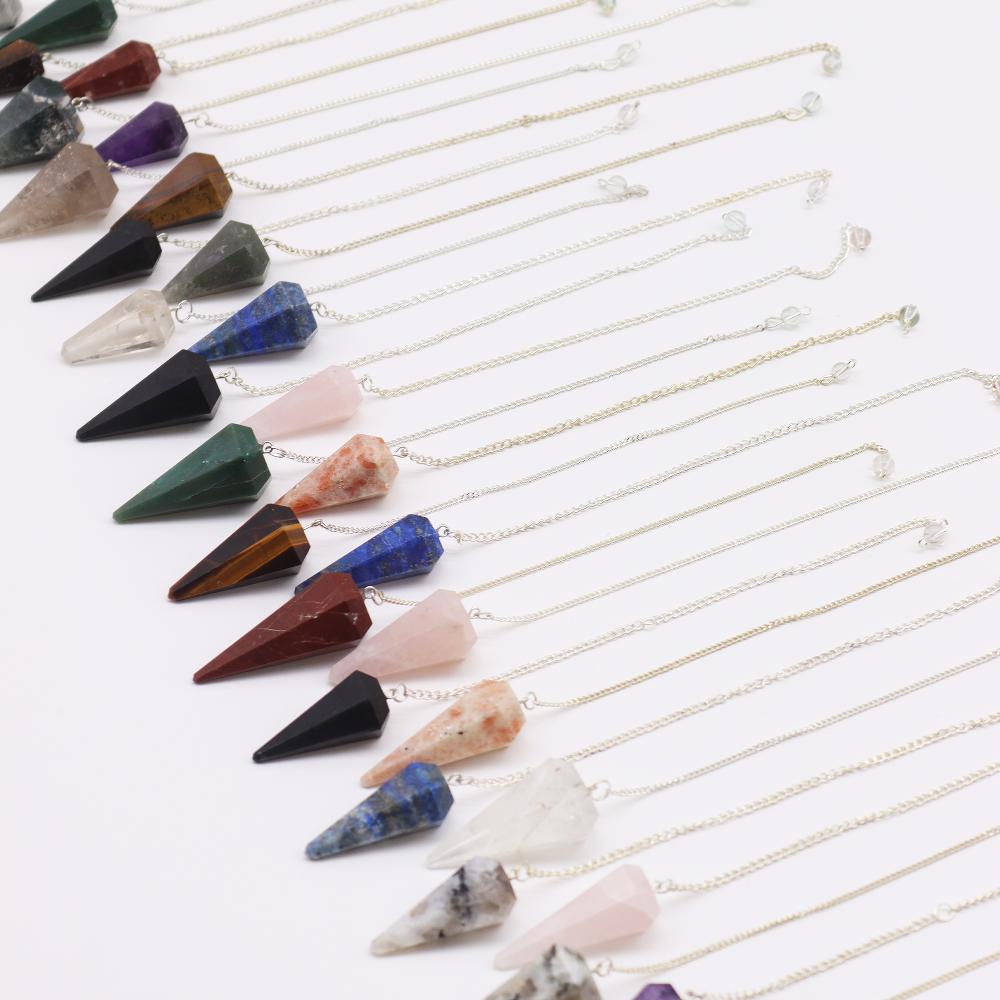 Ancient Wisdom 36x Gemstone Pendulum Starter (12x 3 Crystals) 4cm - 6 Sides Pyramids