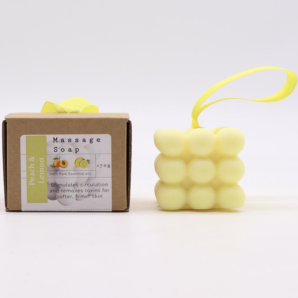 ancient wisdom 3x Boxed Single Massage Soaps - Peach & Lemon