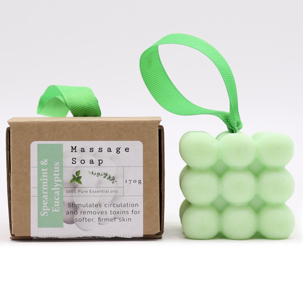 ancient wisdom 3x Boxed Single Massage Soaps - Spearmint & Eucalyptus