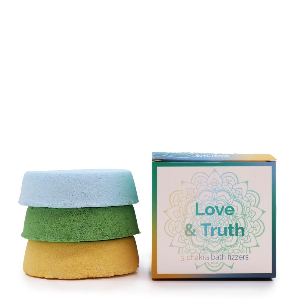 ancient wisdom 3x Chakra Bath Fizz - Small box - Love & Truth