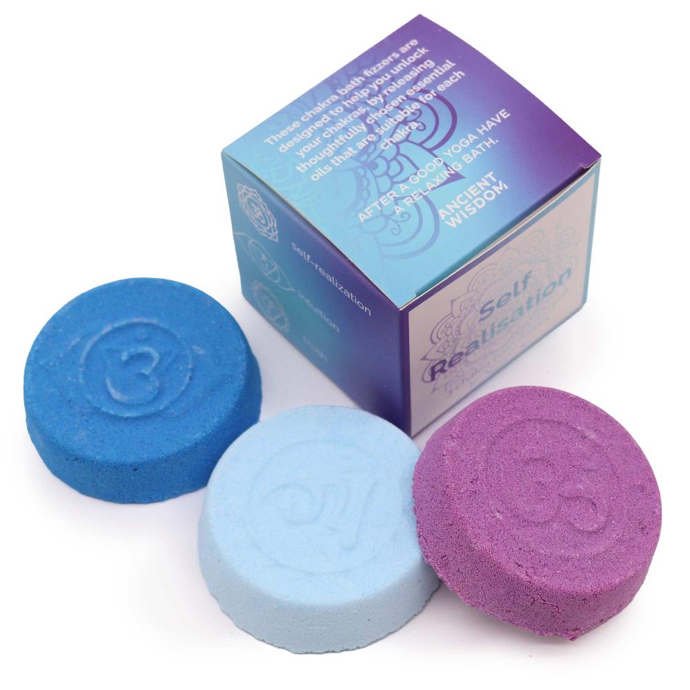 Ancient Wisdom 3x Chakra Bath Fizz - Small Box - Self Realisation