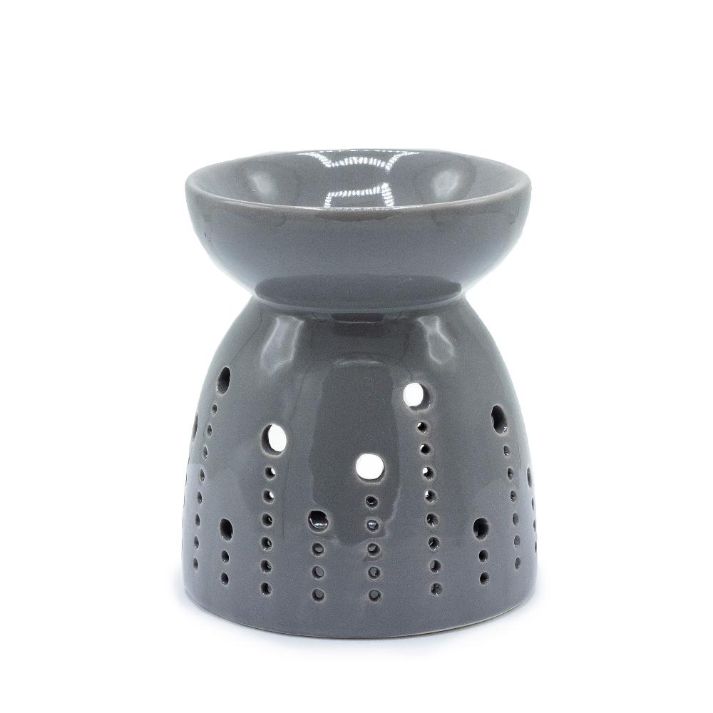 ancient wisdom 3x Classic Oil Burner - Bubbles Cutout - Grey