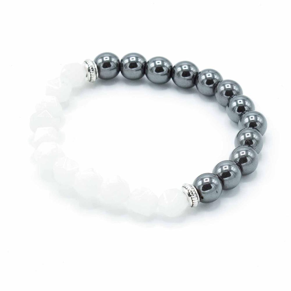 Ancient Wisdom 3x Faceted Gemstone Bracelet - Magnetic Rock Quartz