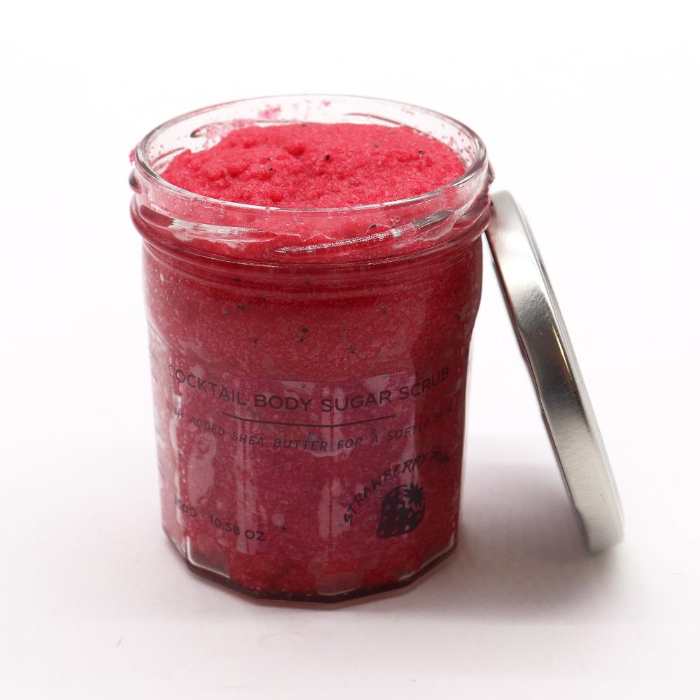Ancient Wisdom 3x Fragranced Sugar Body Scrub - Strawberry Rum 300g