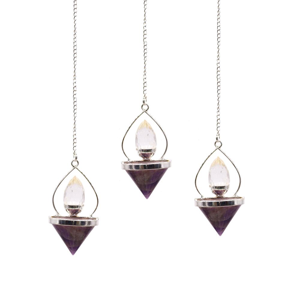 ancient wisdom 3x Gemstone Lantern of Life Pendulum