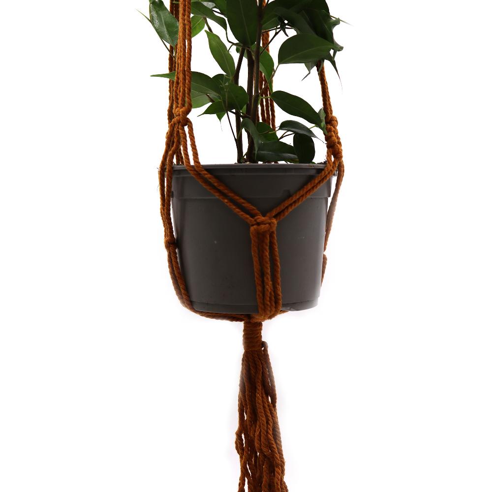 ancient wisdom 3x Macrame Pot Holder Classic - Chocolate Med Pot
