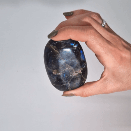 Ancient Wisdom 3x Madagascar Labradorite Tomb Stones (approx 80-100gms 50-70mm)
