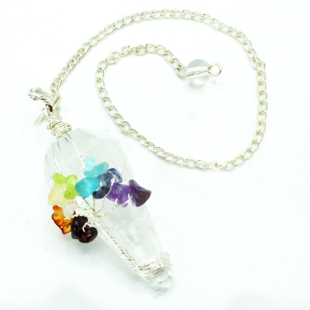 Ancient Wisdom 3x Magic Pendulum - Seven Chakra - Rock Quartz