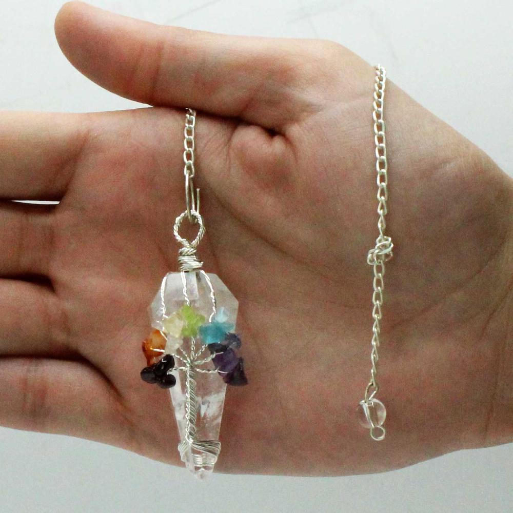 Ancient Wisdom 3x Magic Pendulum - Seven Chakra - Rock Quartz