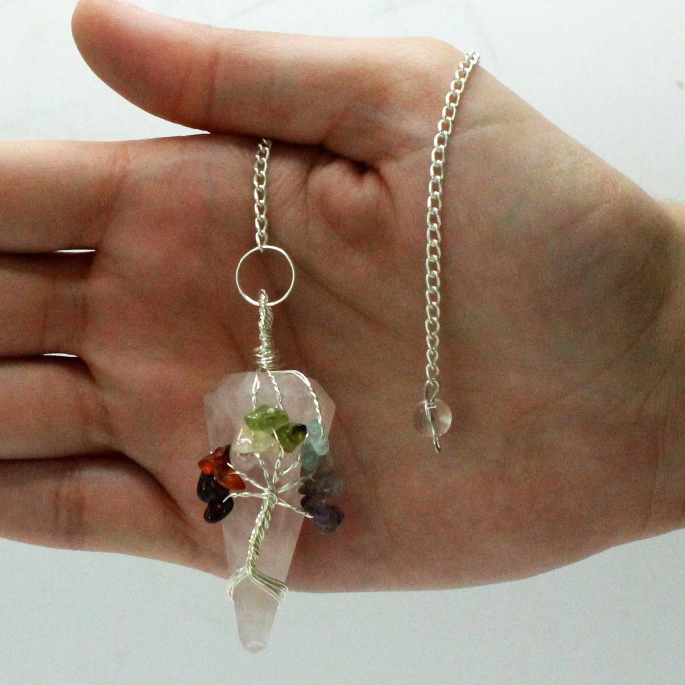 Ancient Wisdom 3x Magic Pendulum - Seven Chakra - Rose Quartz