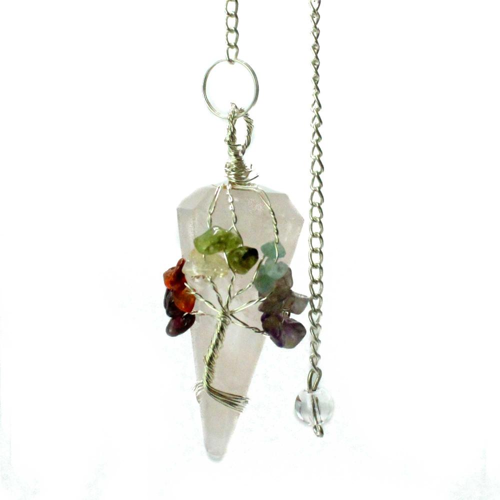 Ancient Wisdom 3x Magic Pendulum - Seven Chakra - Rose Quartz