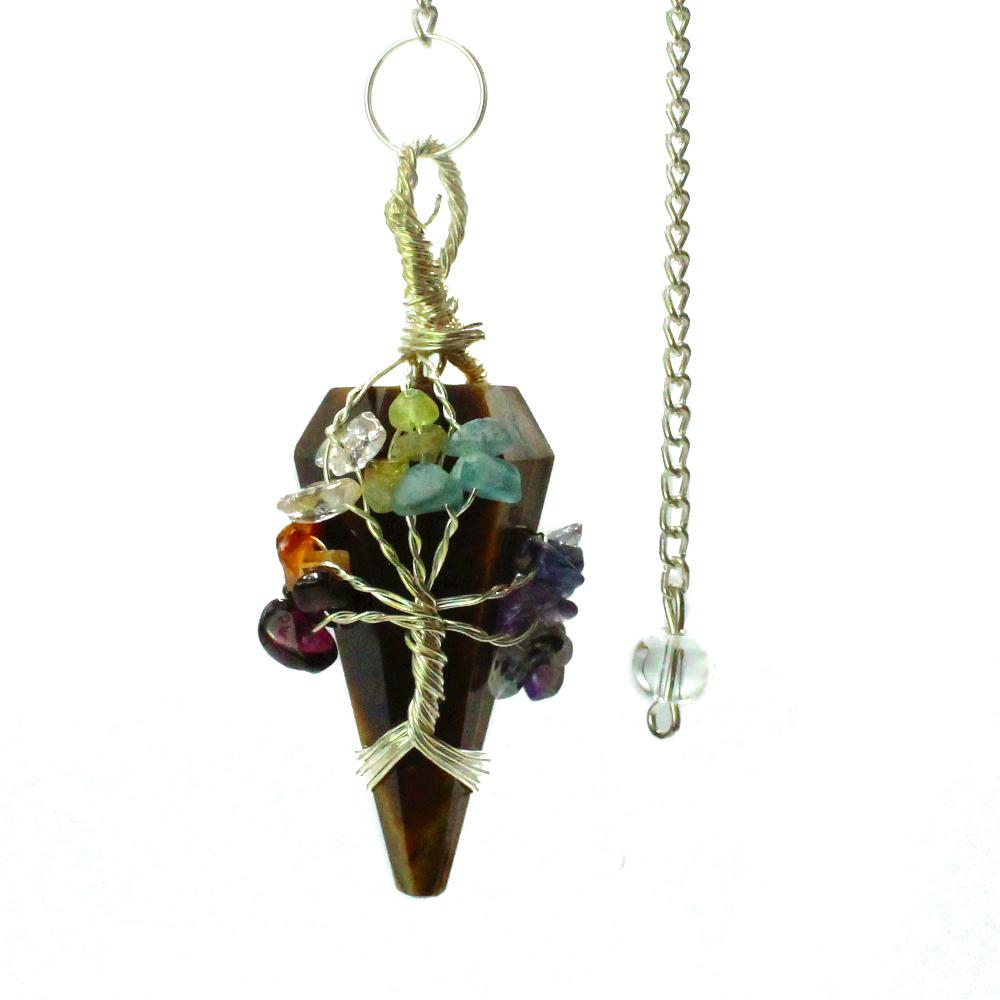 Ancient Wisdom 3x Magic Pendulum - Seven Chakra - Tigereye