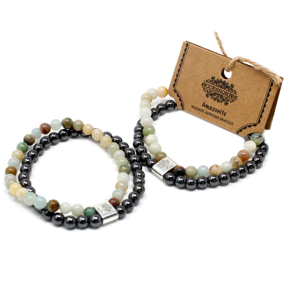 Ancient Wisdom 3x Magnetic Gemstone Bracelet - Amazonite