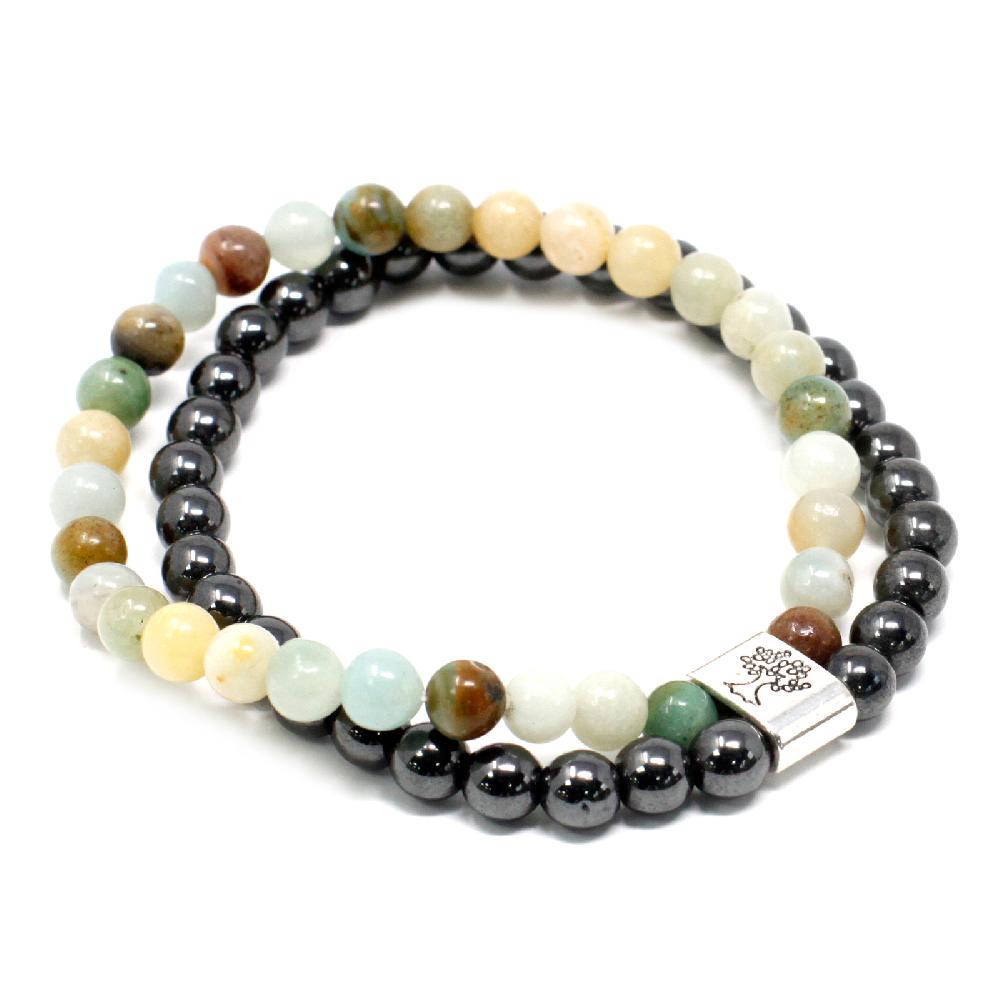 ancient wisdom 3x Magnetic Gemstone Bracelet - Amazonite