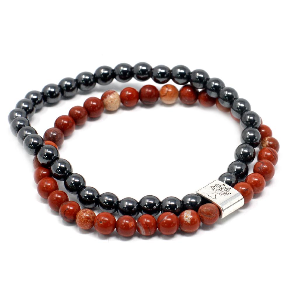 ancient wisdom 3x Magnetic Gemstone Bracelet - Redstone