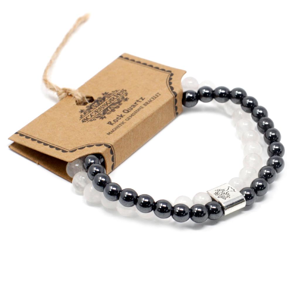 Ancient Wisdom 3x Magnetic Gemstone Bracelet - Rock Quartz
