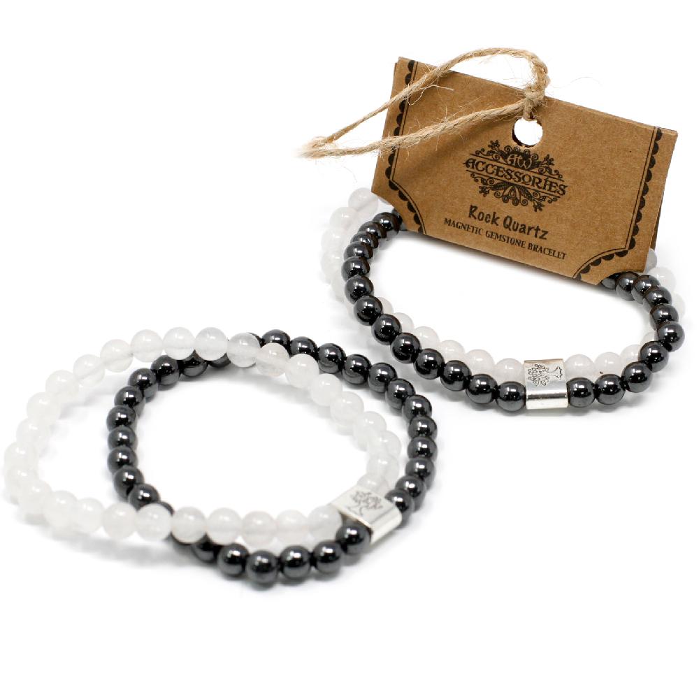 Ancient Wisdom 3x Magnetic Gemstone Bracelet - Rock Quartz
