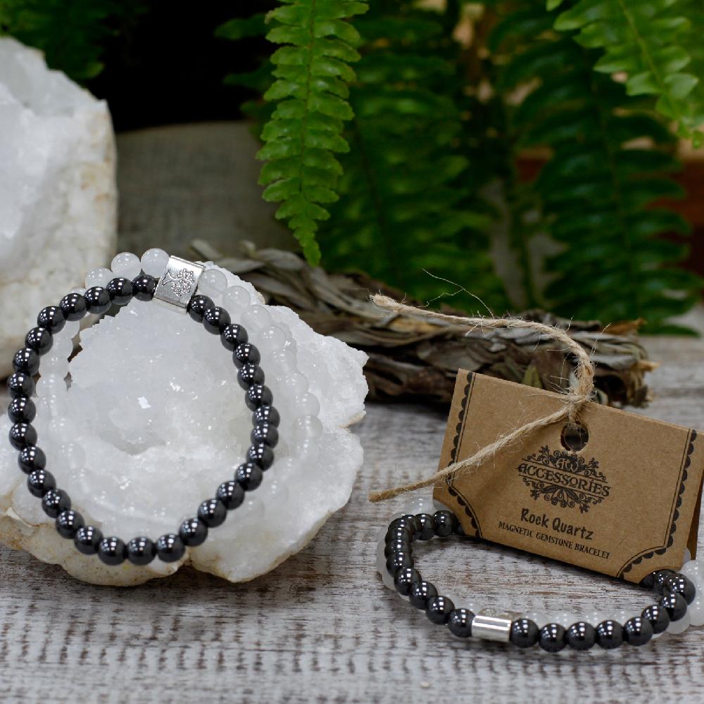 Ancient Wisdom 3x Magnetic Gemstone Bracelet - Rock Quartz