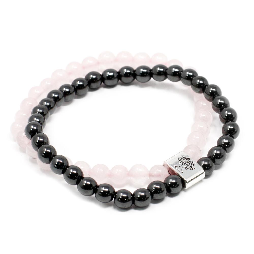 ancient wisdom 3x Magnetic Gemstone Bracelet - Rose Quartz
