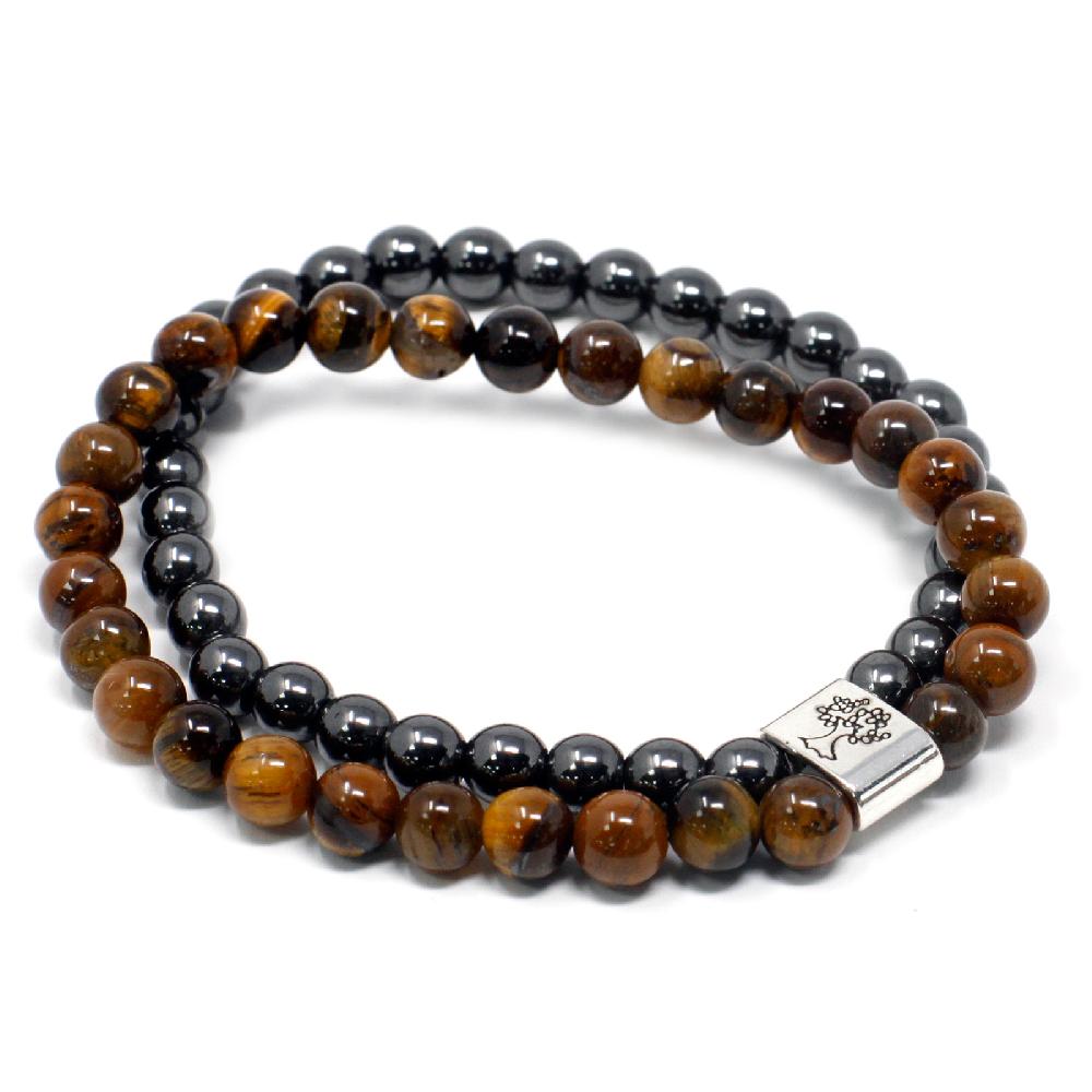 ancient wisdom 3x Magnetic Gemstone Bracelet - Tiger Eye