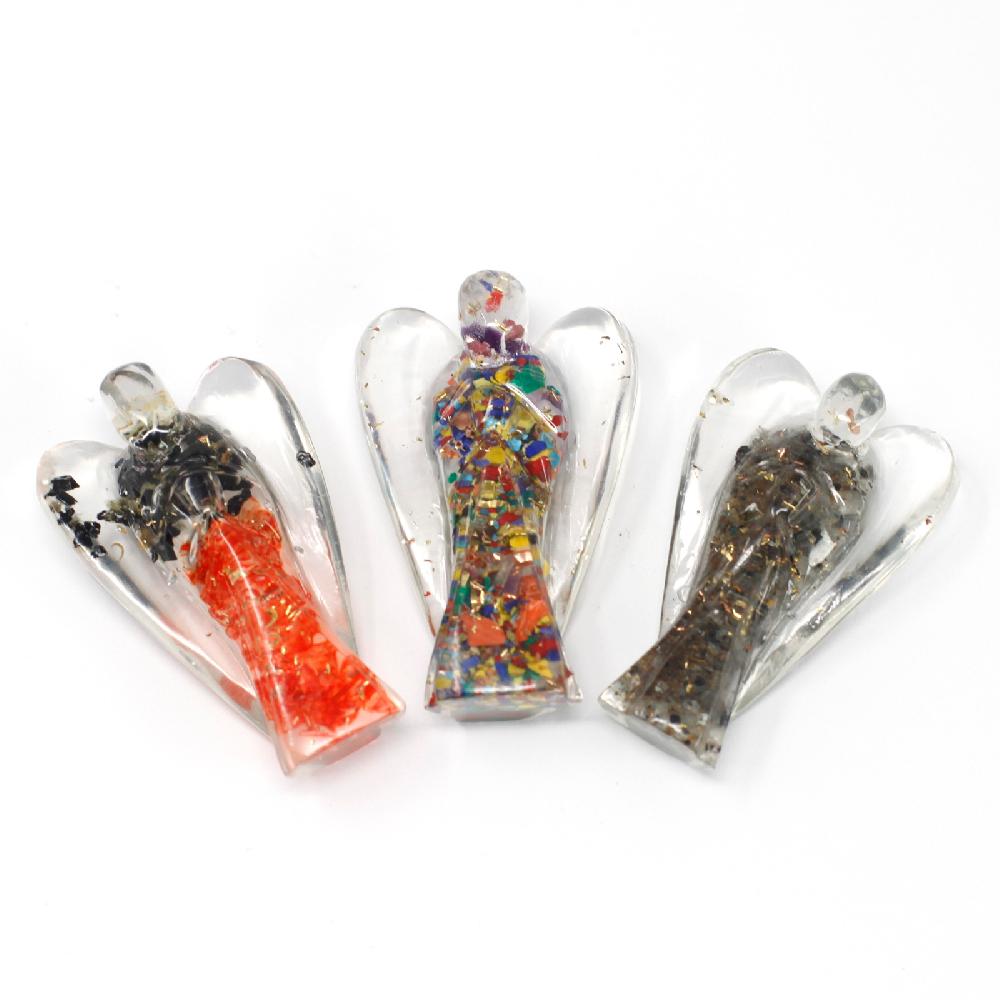 ancient wisdom 3x Orgonite Angel 50mm - Gemchips & Copper