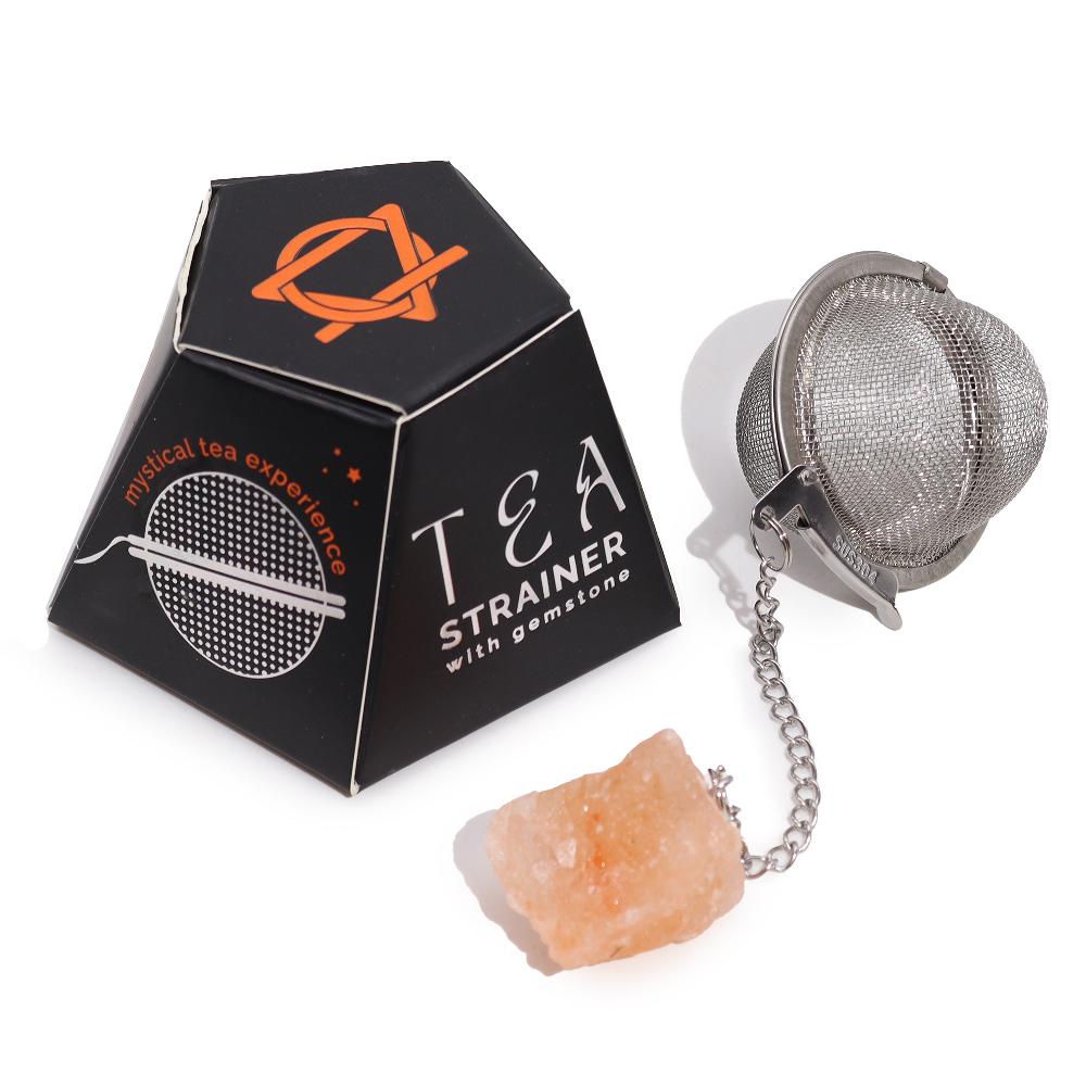 ancient wisdom 3x Raw Gemstone Tea Strainer - Carnelian
