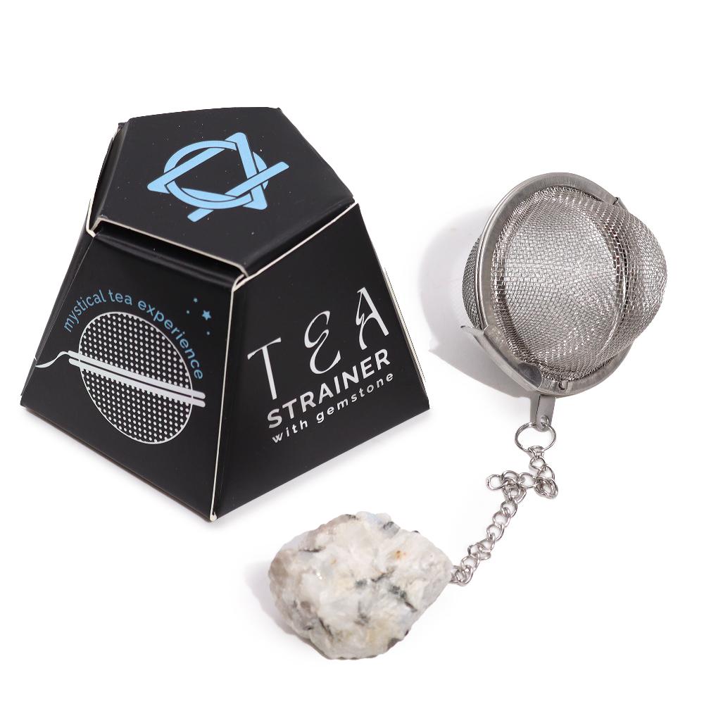 ancient wisdom 3x Raw Gemstone Tea Strainer - Rainbow Moonstone