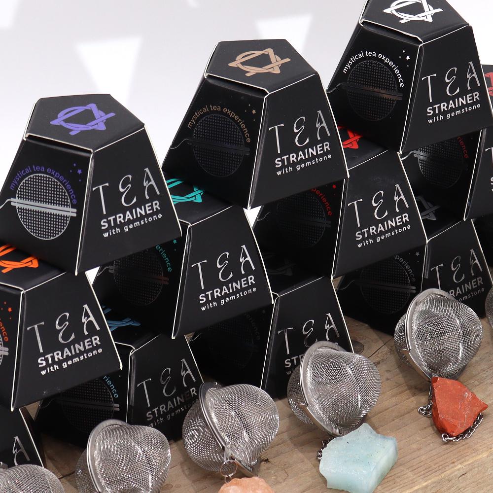 Ancient Wisdom 3x Raw Gemstone Tea Strainer - Rock Quartz