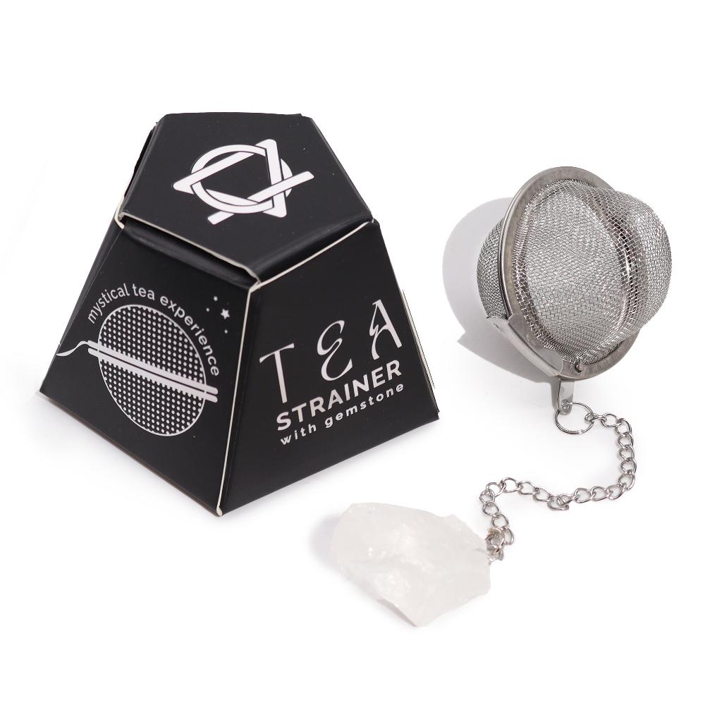 ancient wisdom 3x Raw Gemstone Tea Strainer - Rock Quartz