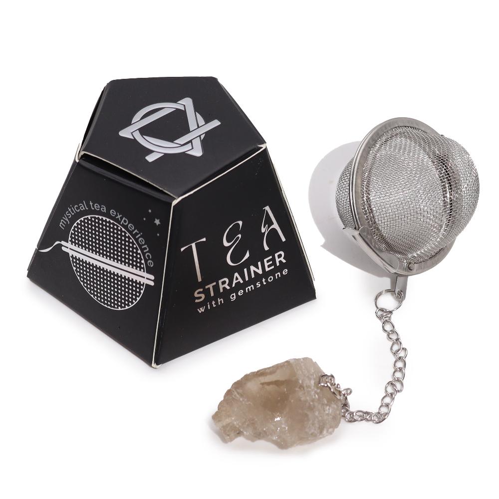 ancient wisdom 3x Raw Gemstone Tea Strainer - Smoky Quartz