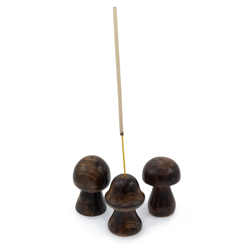 Ancient Wisdom 3x Set Of 3 Mini Incense Mushrooms (8cm 7cm 6.5cm)