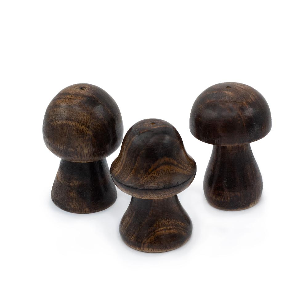 ancient wisdom 3x Set of 3 Mini Incense Mushrooms (8cm 7cm 6.5cm)