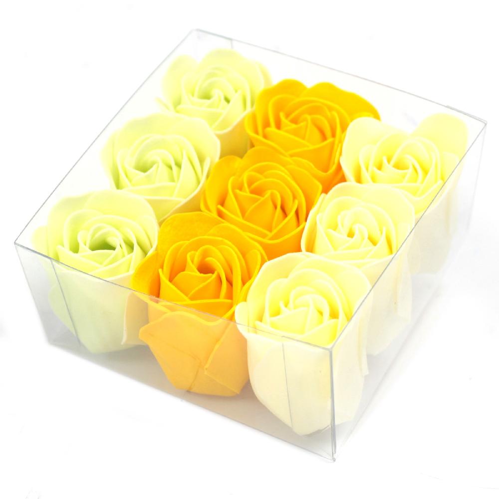 Ancient Wisdom 3x Set Of 9 Soap Flowers- Spring Roses