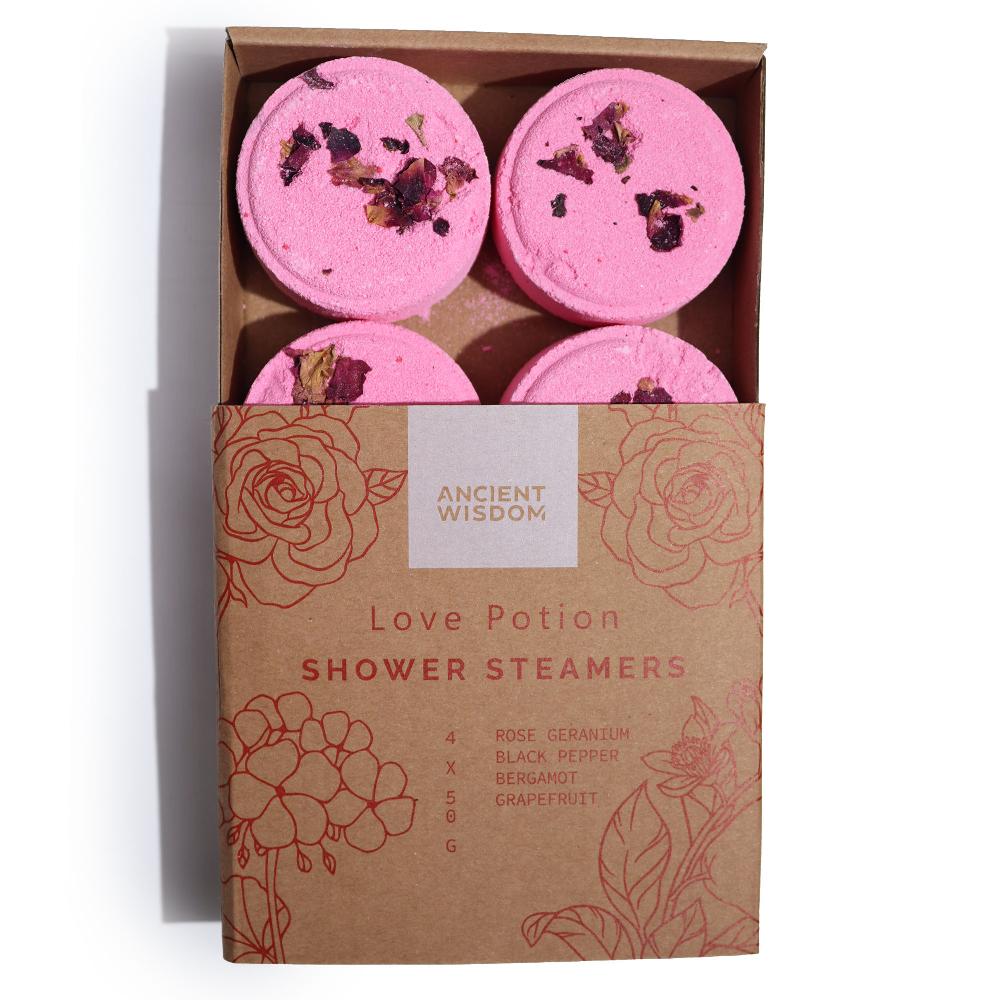 Ancient Wisdom 3x Set Of Zen Shower Steamers - Therapy Wellness Gift Set- Love Potion
