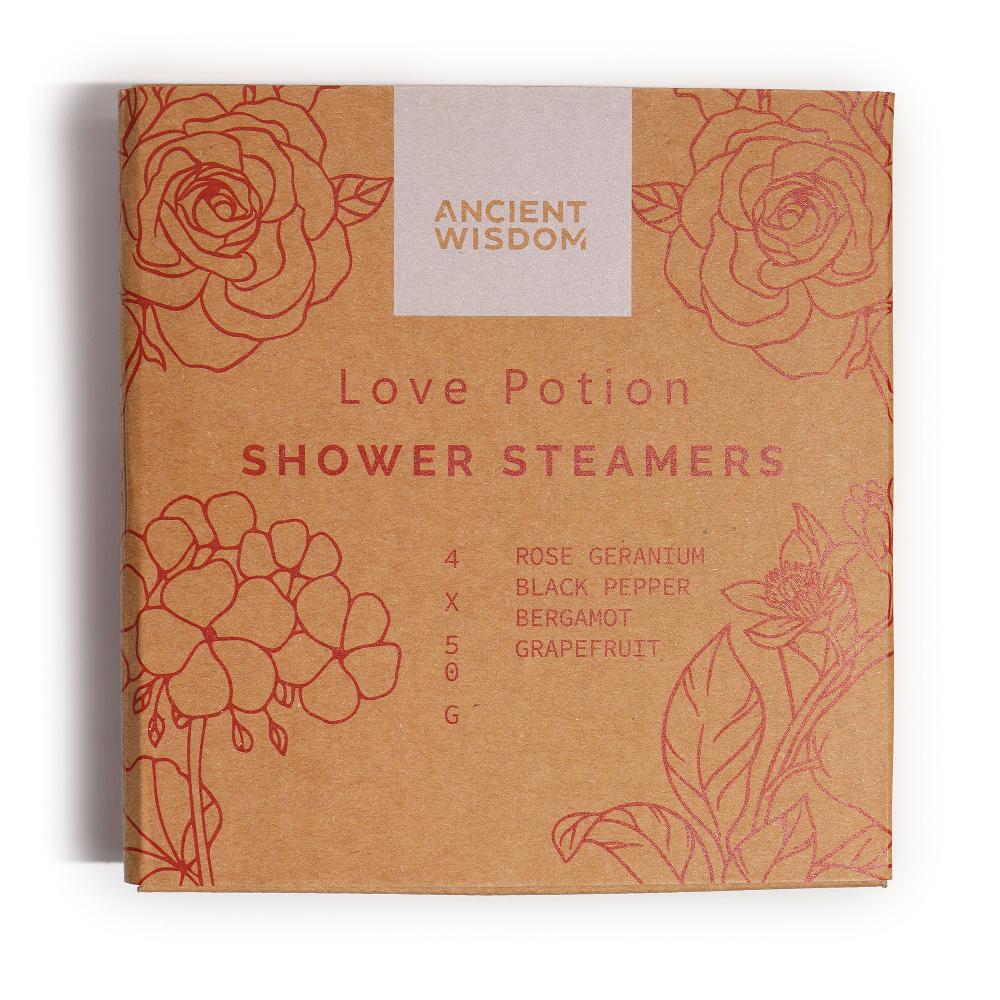 Ancient Wisdom 3x Set Of Zen Shower Steamers - Therapy Wellness Gift Set- Love Potion