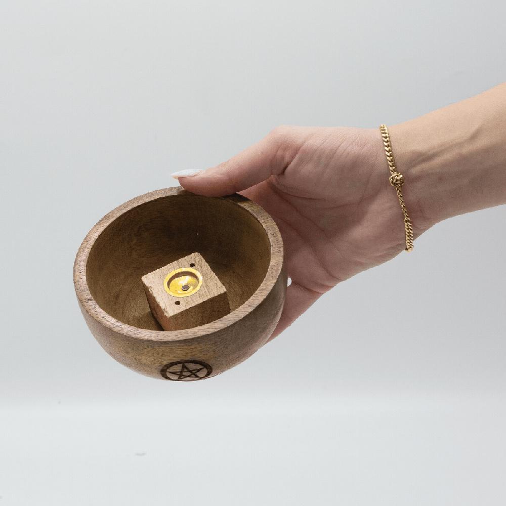 Ancient Wisdom 3x Small Ritual Bowl Incense Cone Holder 11x6.cm - (asst Esoteric)
