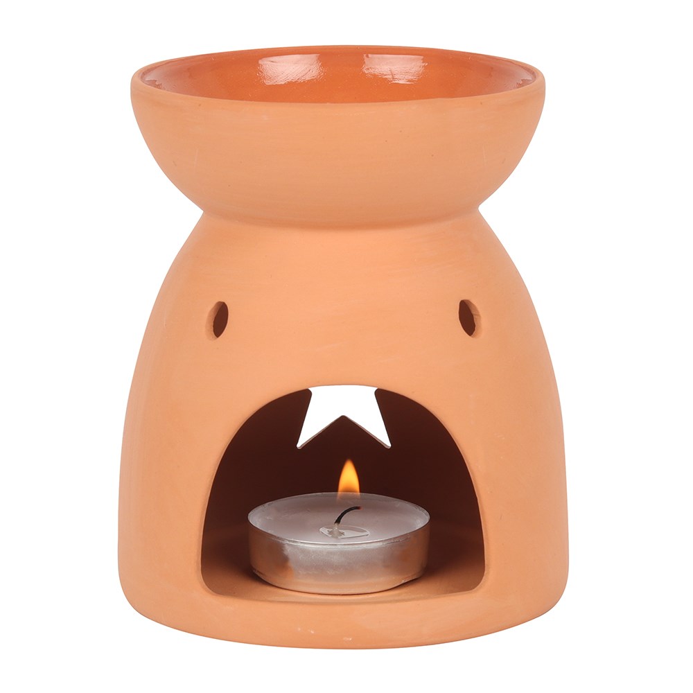 Ancient Wisdom 3x Star Cutout Terracotta Effect Oil Burner