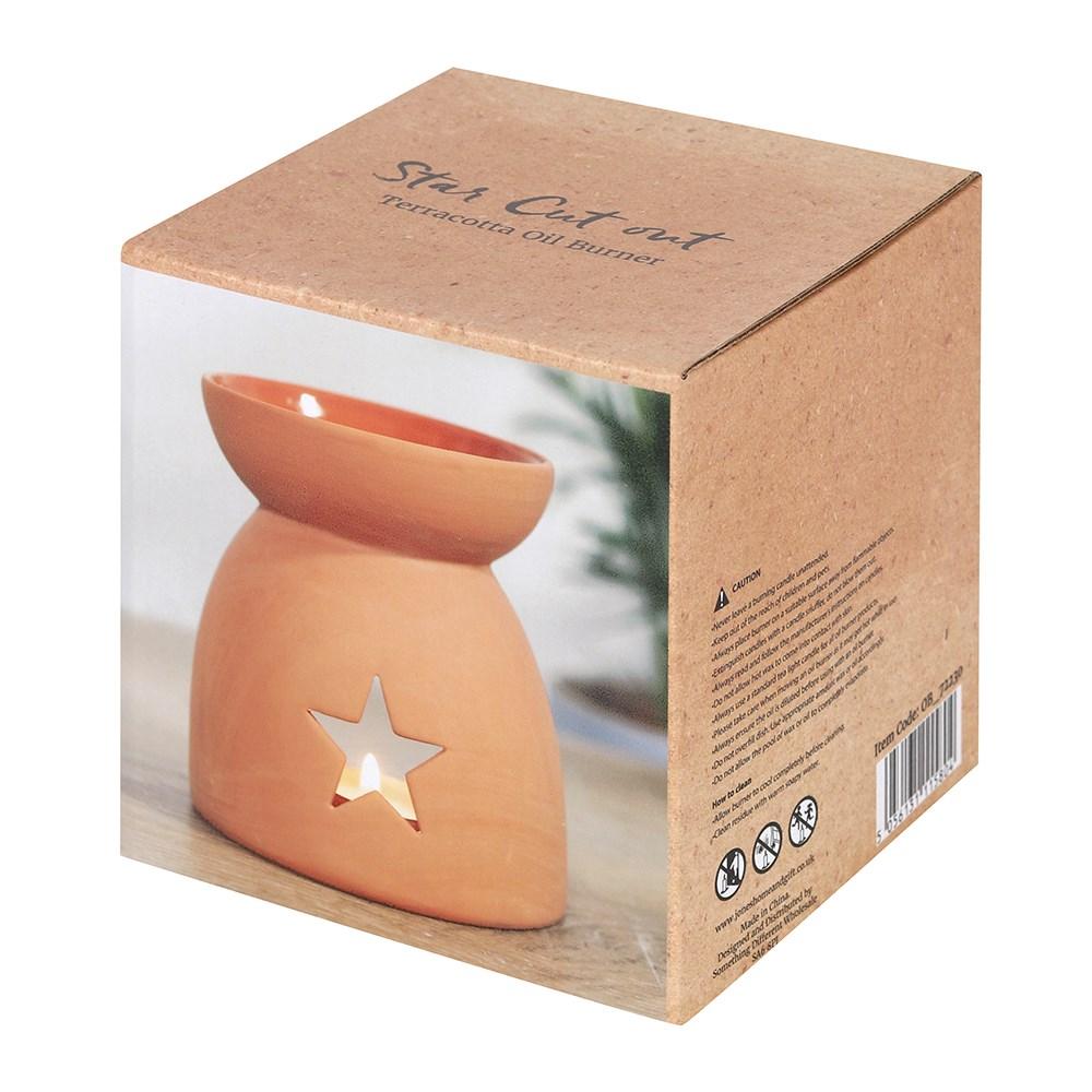 Ancient Wisdom 3x Star Cutout Terracotta Effect Oil Burner