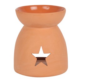 ancient wisdom 3x Star Cutout Terracotta Effect Oil Burner