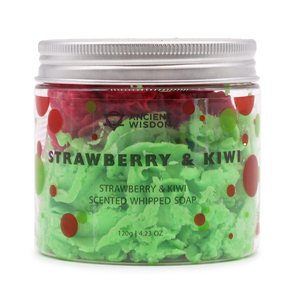 ancient wisdom 3x Strawberry & Kiwi Whipped Soap 120g
