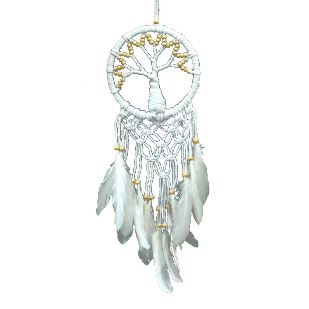 Ancient Wisdom 3x Tree Of Life Dreamcatcher - Pure & Natural 16cm