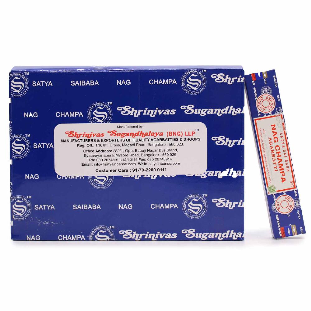 Ancient Wisdom 42x Satya Nagchampa Incense 15 Gms In Display Box