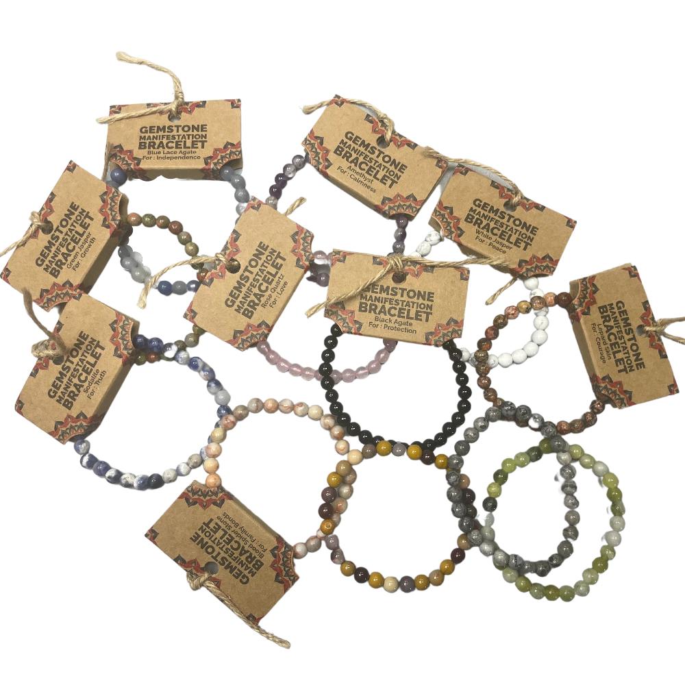 ancient wisdom 48x Gemstone Manifestation Bracelet - Starter (4 of Each)