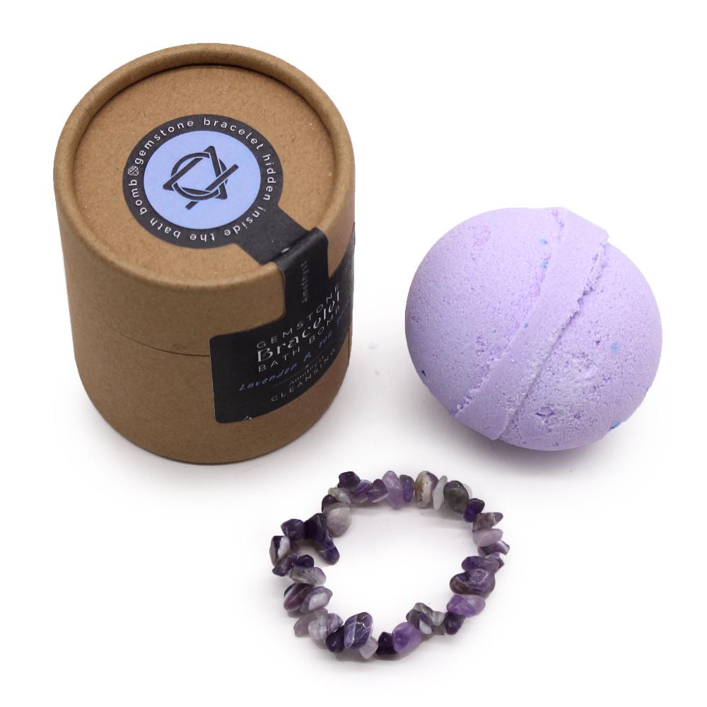 ancient wisdom 4x Amethyst Crystal Jewellery Bath Bomb