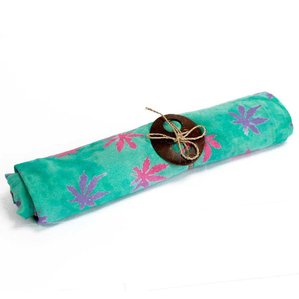Ancient Wisdom 4x Bali Block Print Sarong - Tropical Leaves (4 Assorted Colours)