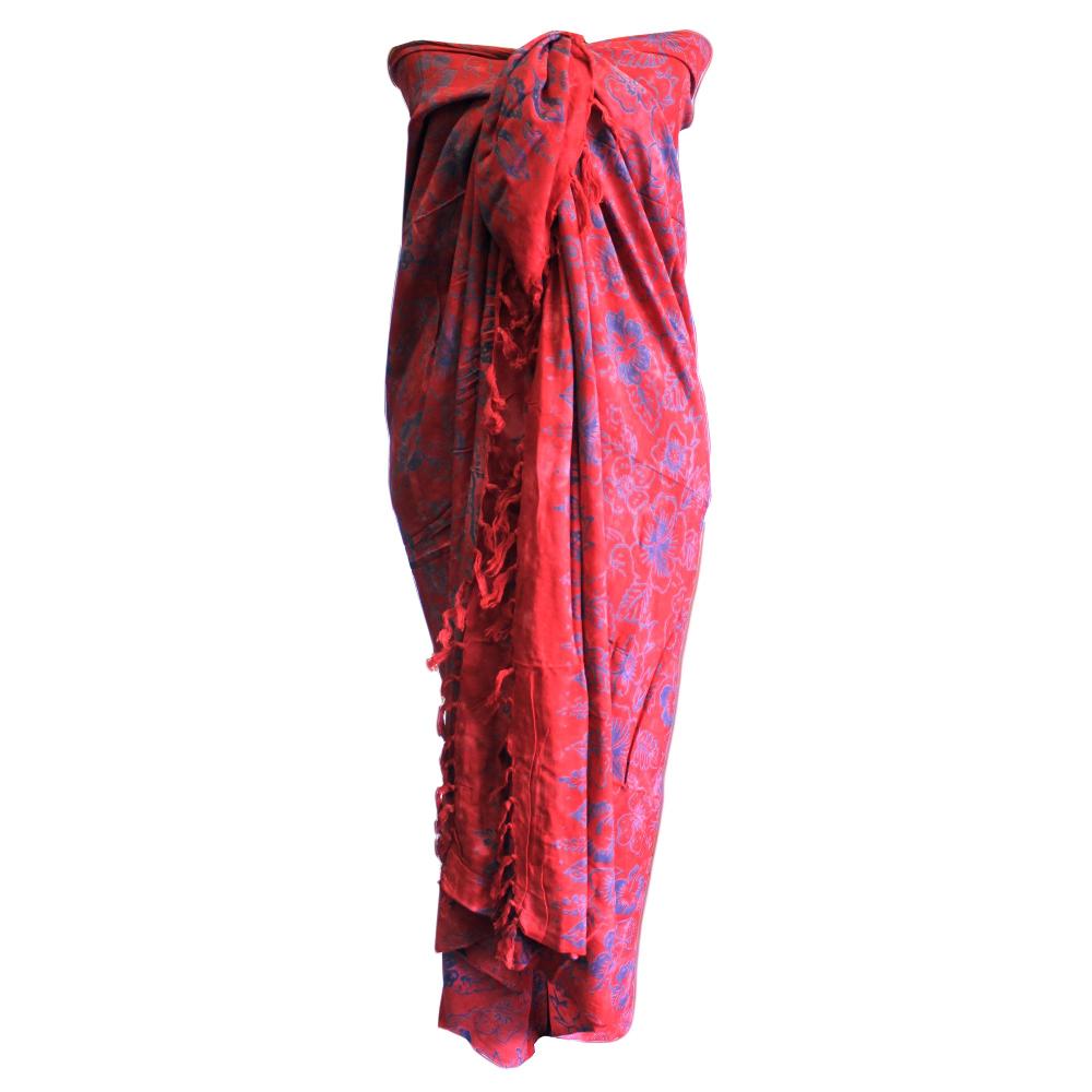 ancient wisdom 4x Bali Block Print Sarongs - Tropical (4 Assorted Colours)