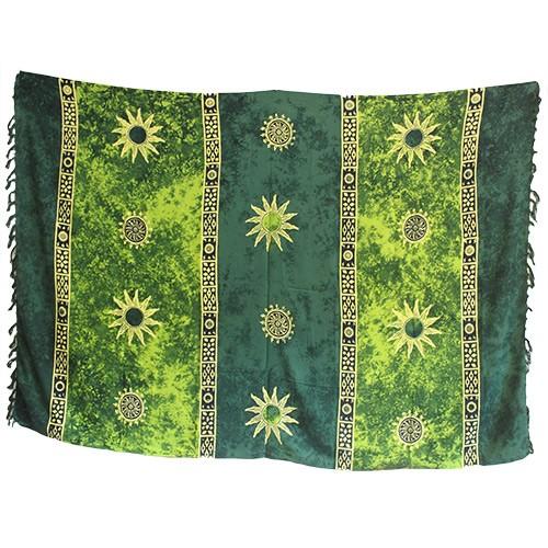 Ancient Wisdom 4x Bali Celtic Sarongs - Sun Symbols (4 Assorted Colours)